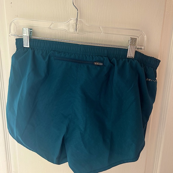Nike running shorts. size m. teal color - Picture 2 of 3